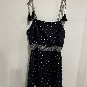 Alice + Olivia Black and White Polka Dot Jumpsuit